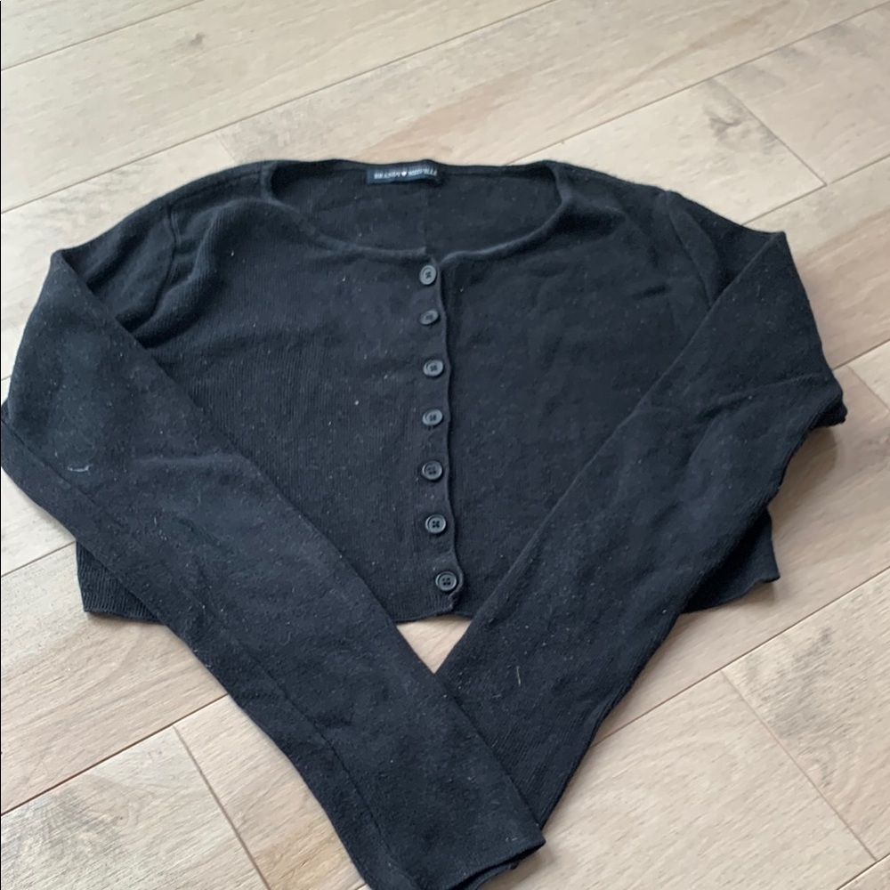 Brandy Melville Black Button-Up Women's Sweater